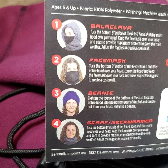 🧿6-in-1 FLEECE HOOD
